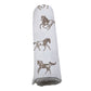 Baby Swaddle | Bamboo Muslin - Galloping Horses -4