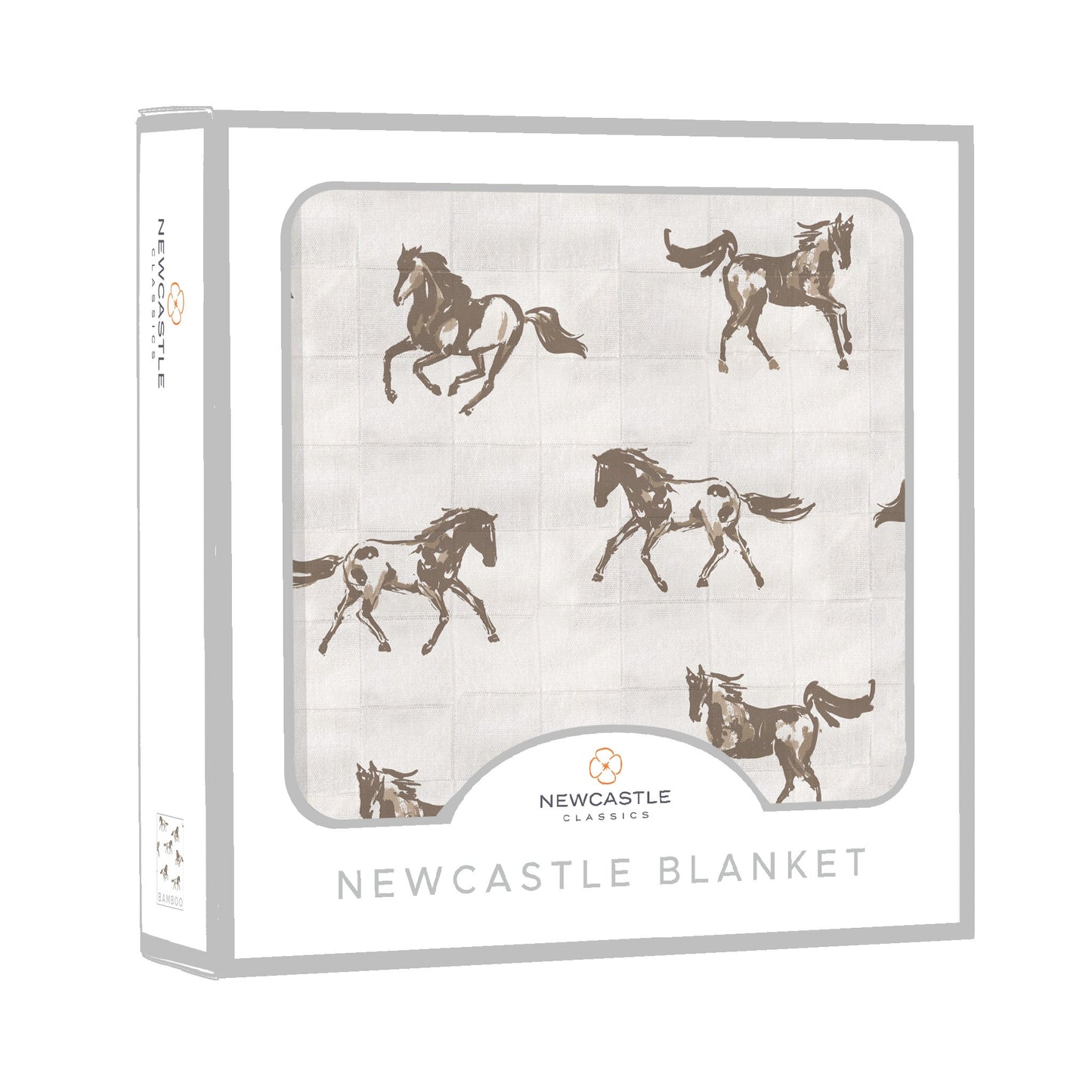 Blanket | Bamboo Muslin -  Galloping Horses -1