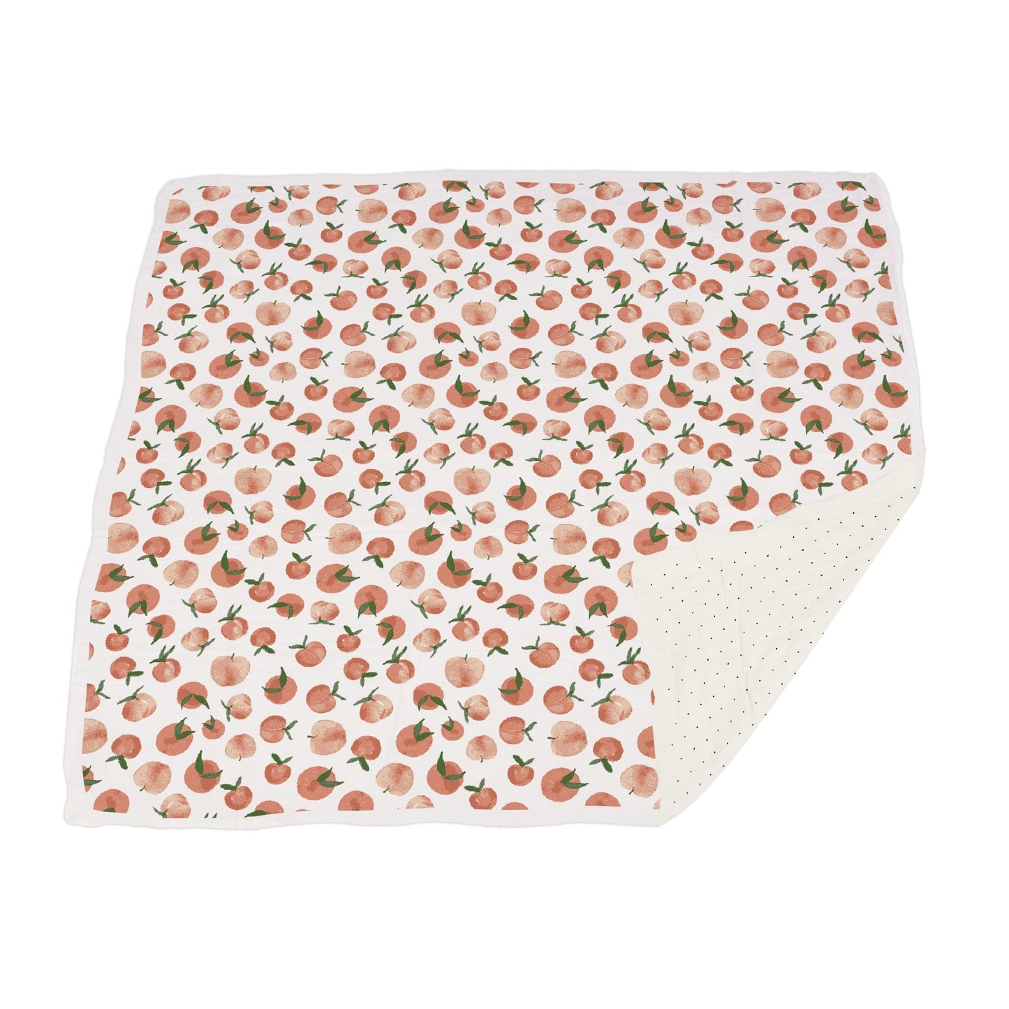 Carnelian Peaches and Black and White Polka Dot Newcastle Blanket-3