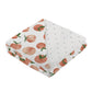 Carnelian Peaches and Black and White Polka Dot Newcastle Blanket-2