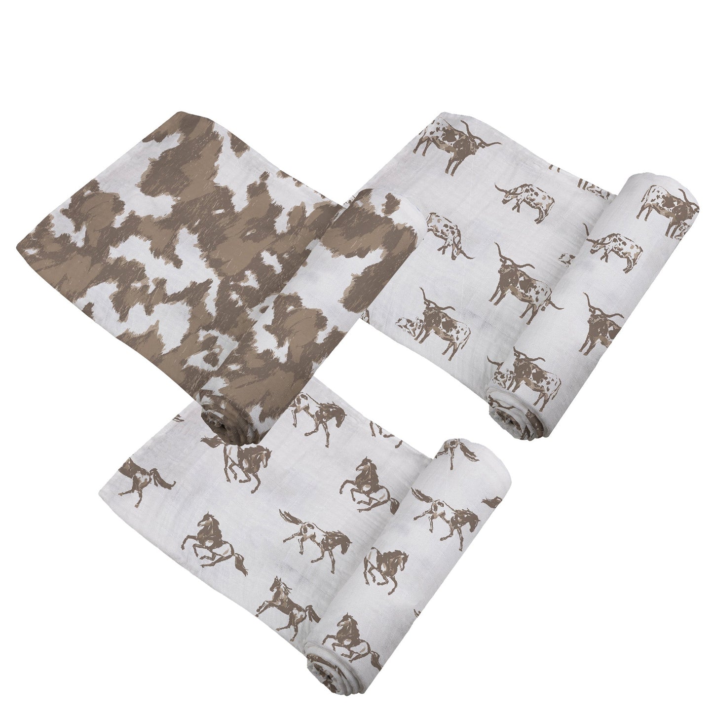 Baby Swaddle 3PK | Bamboo Muslin - Forever Cowboys & Cowgirls -2