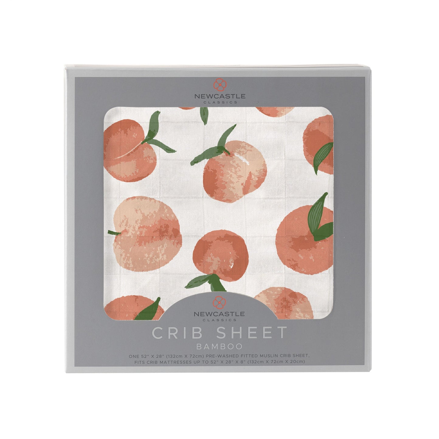 Crib Sheet | Bamboo Muslin - Carnelian Peaches-1