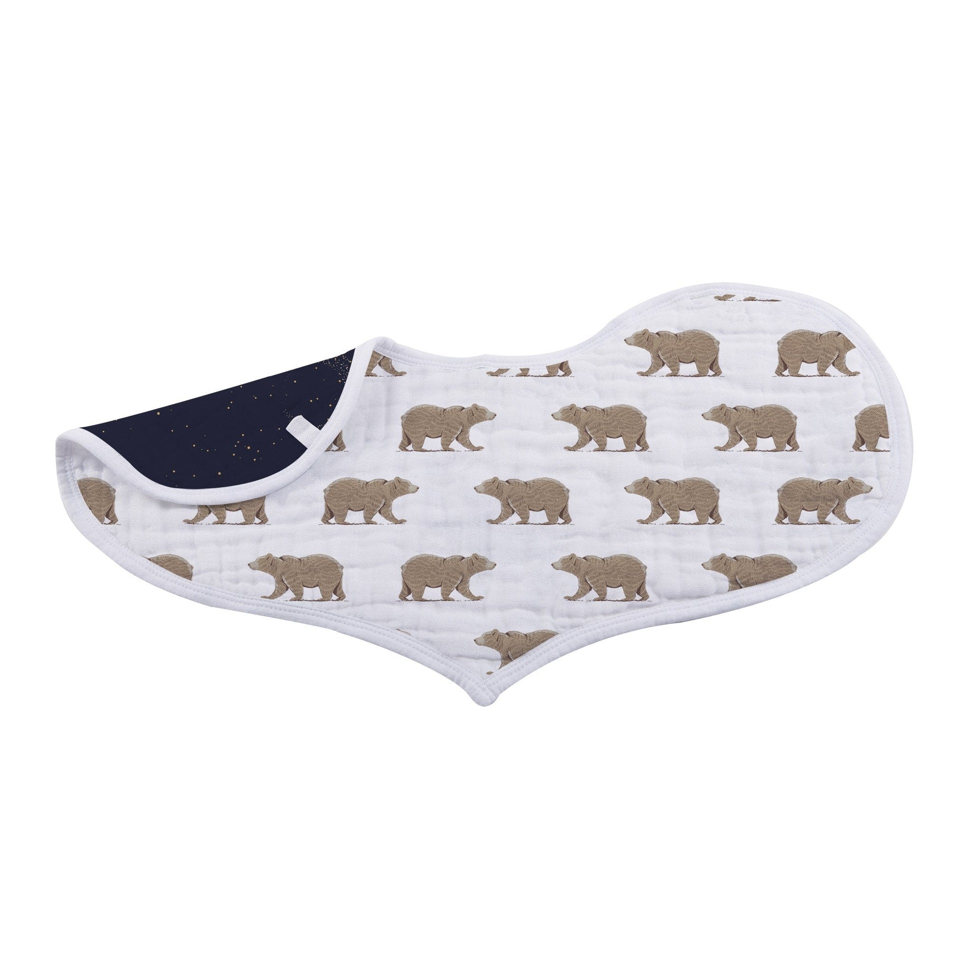 Goodnight Bear Bamboo Burp Cloth Bib 2PK-1