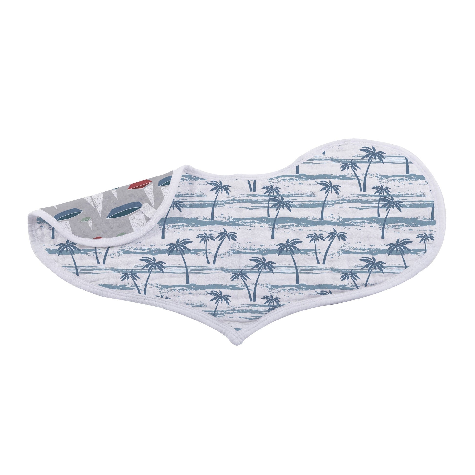 Ocean Tides Bamboo Burp Cloth/Heart Bib 2PK-2