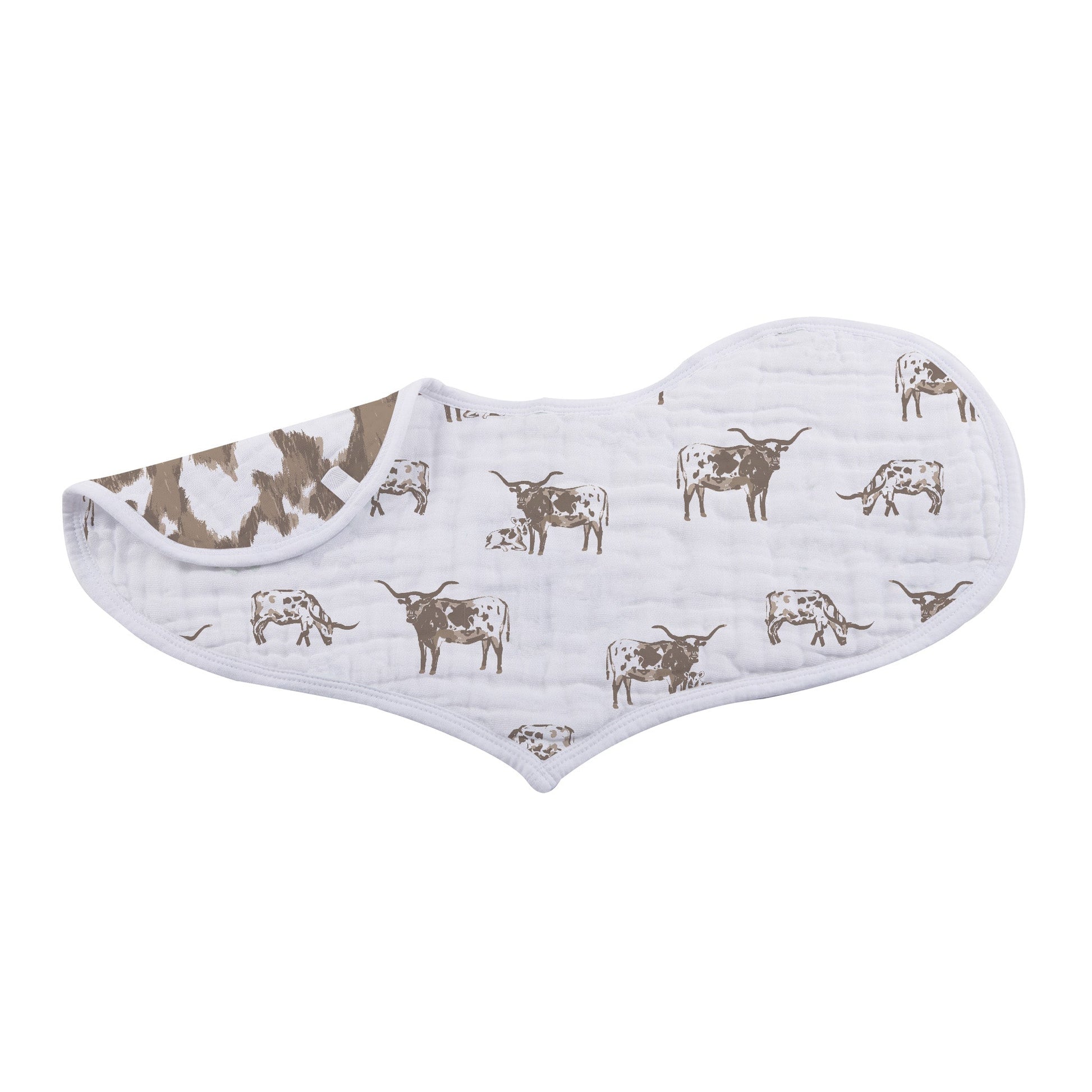 Heart Bib 2PK | Bamboo Muslin - Forever Cowboys & Cowgirls -2