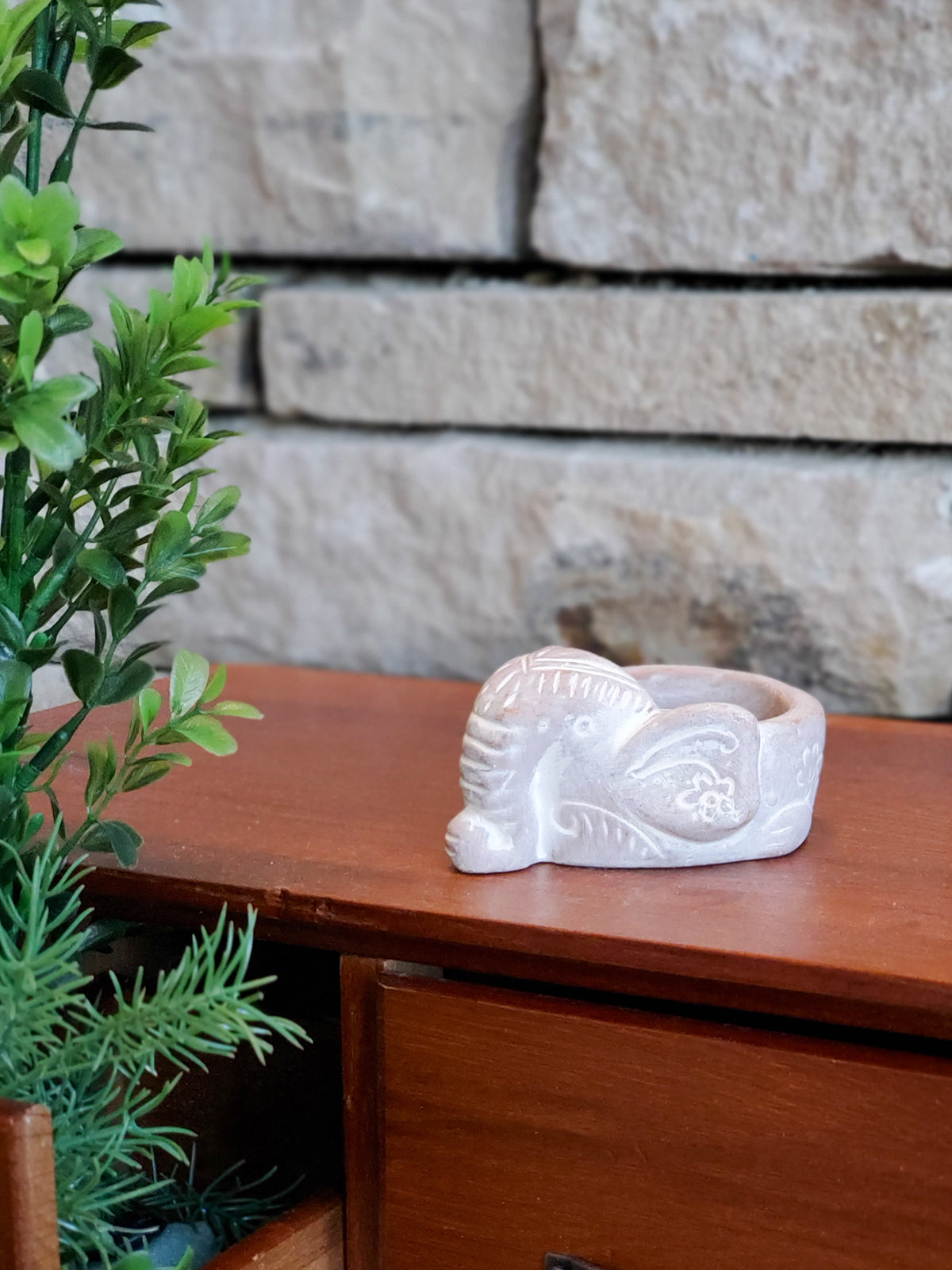 Tea Light Candle Holder | Terracotta Elephant-1