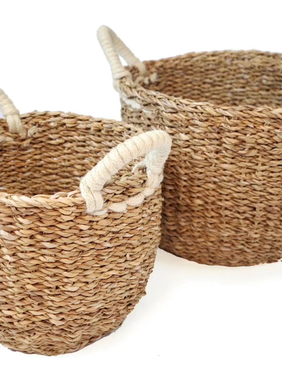 Savar Basket with White Handle KORISSA