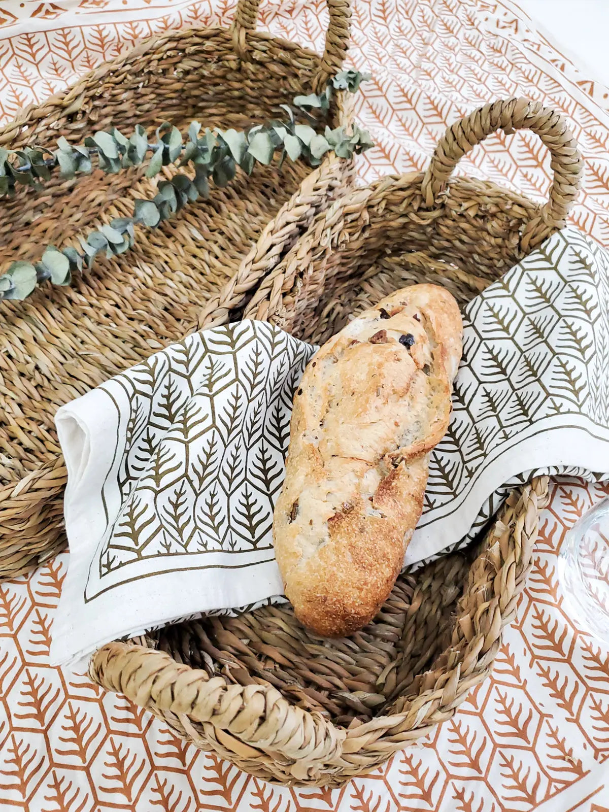 Savar Bread Basket with Natural Handle KORISSA
