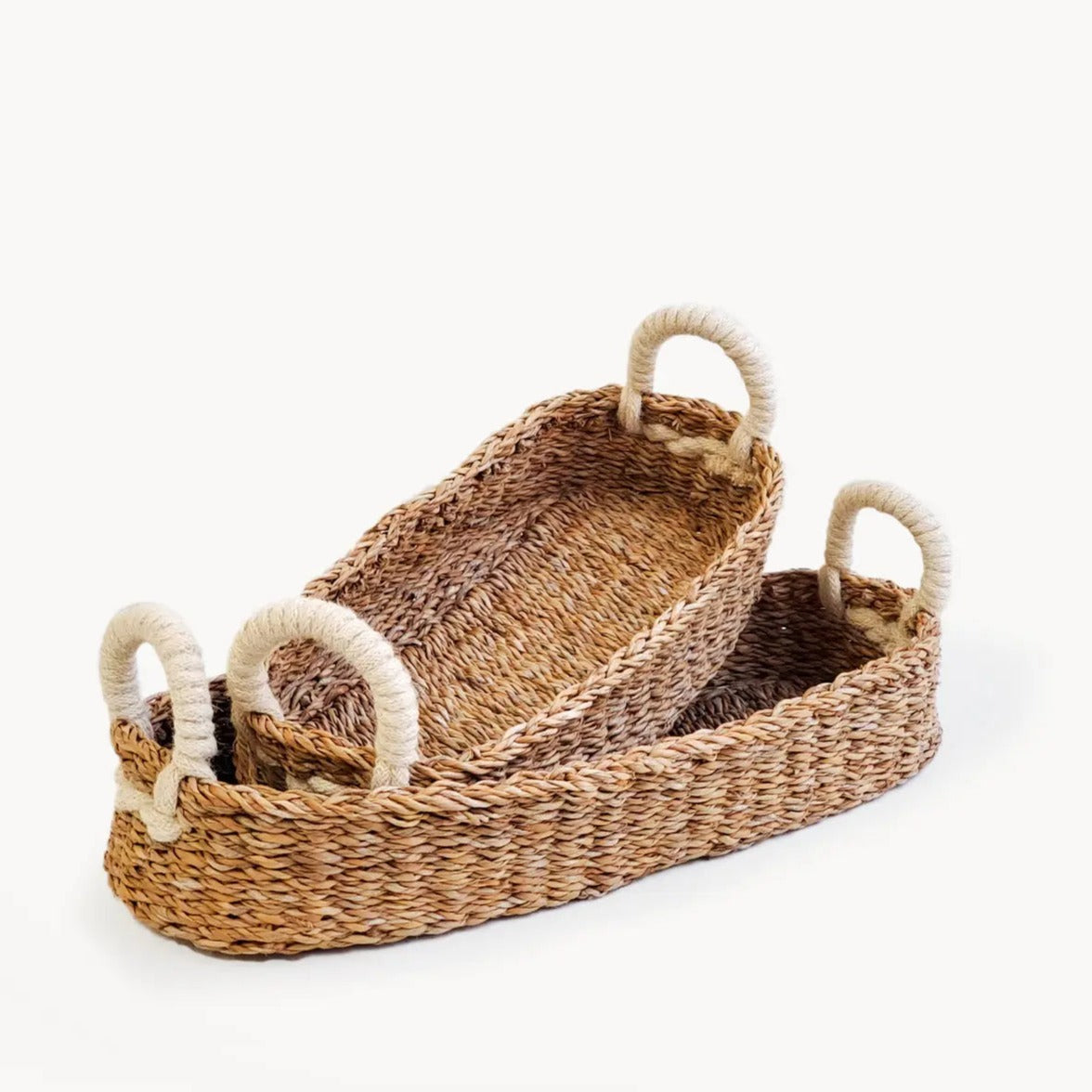 Savar Bread Basket with White Handle KORISSA