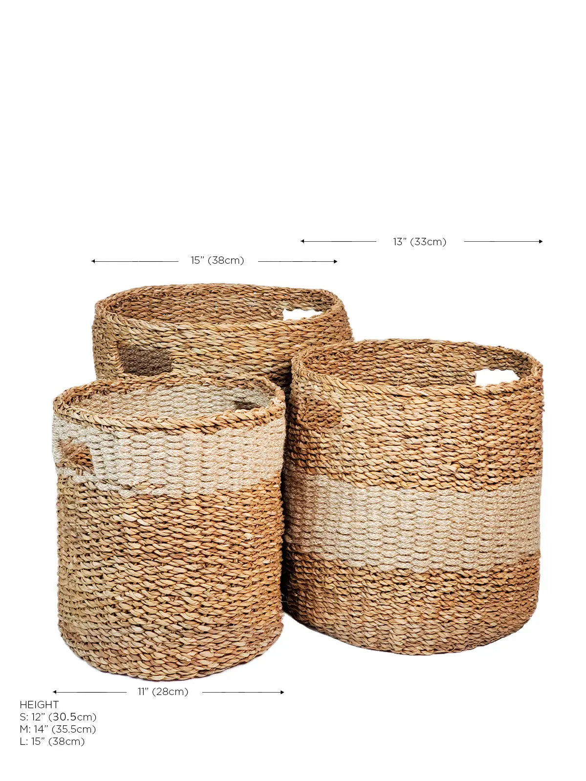 Savar Hamper Basket with Handle - Natural KORISSA