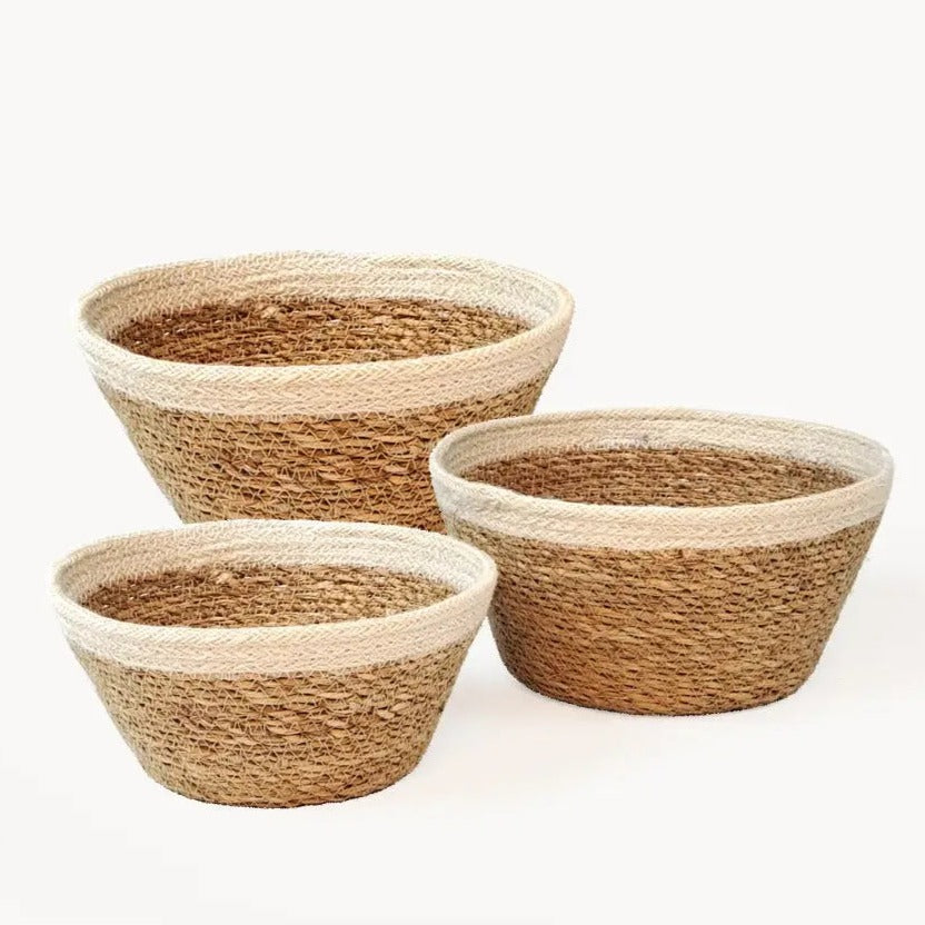 Savar Plant Bowl (Set of 3) | Seagrass & Jute KORISSA