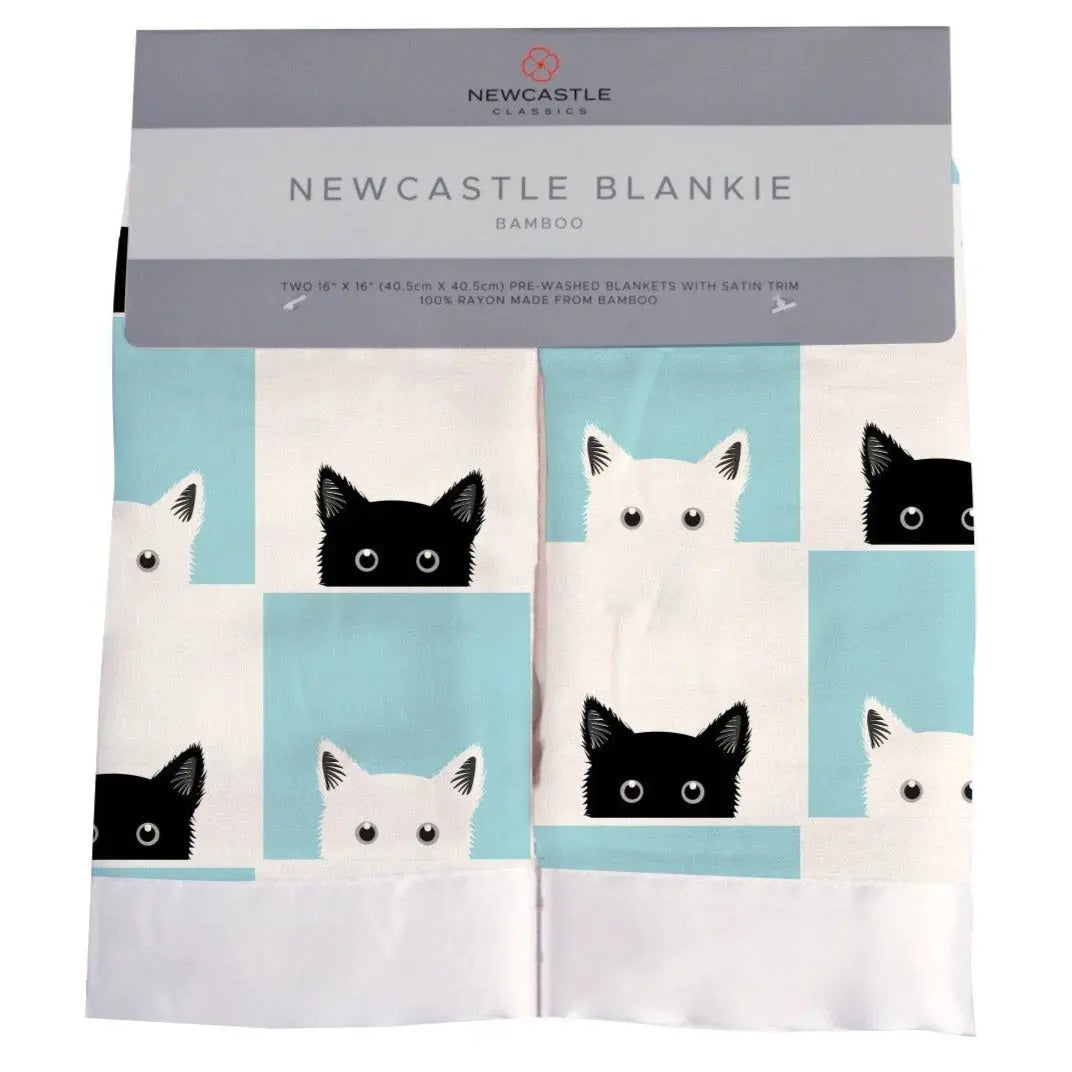 Security Blanket 2PK | Bamboo Fabric -  Peek-A-Boo Cats Newcastle Classics