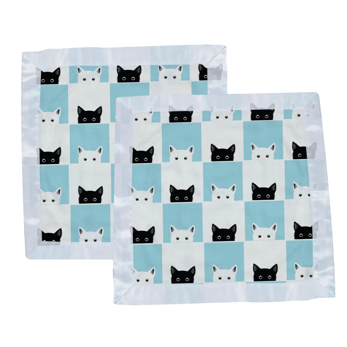 Security Blanket 2PK | Bamboo Fabric -  Peek-A-Boo Cats Newcastle Classics