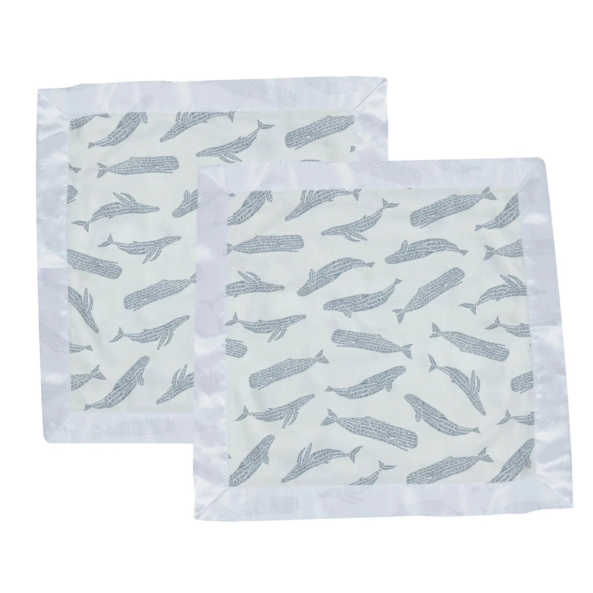 Security Blanket 2PK | Bamboo Fabric - Blue Whales Newcastle Classics