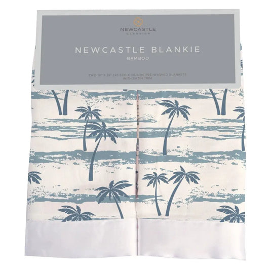 Security Blanket 2PK | Bamboo Fabric - Ocean Palm Trees Newcastle Classics