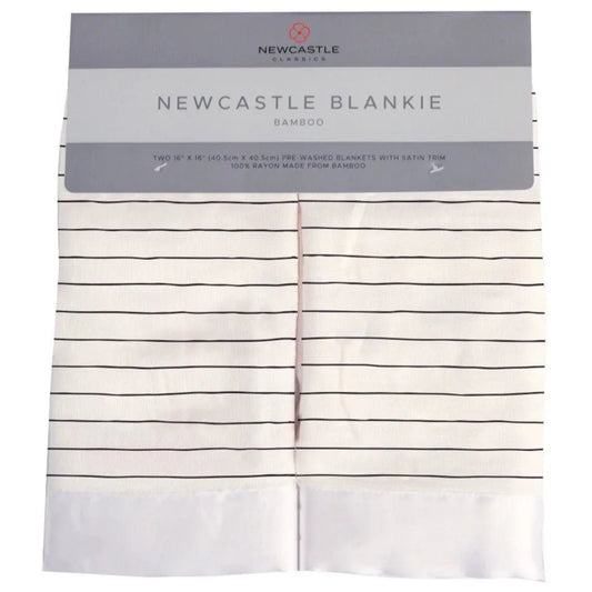 Security Blanket 2PK | Bamboo Fabric - Pencil Stripe Newcastle Classics