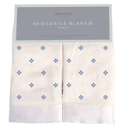 Security Blanket 2PK | Bamboo Fabric - Periwinkle Diamond Newcastle Classics