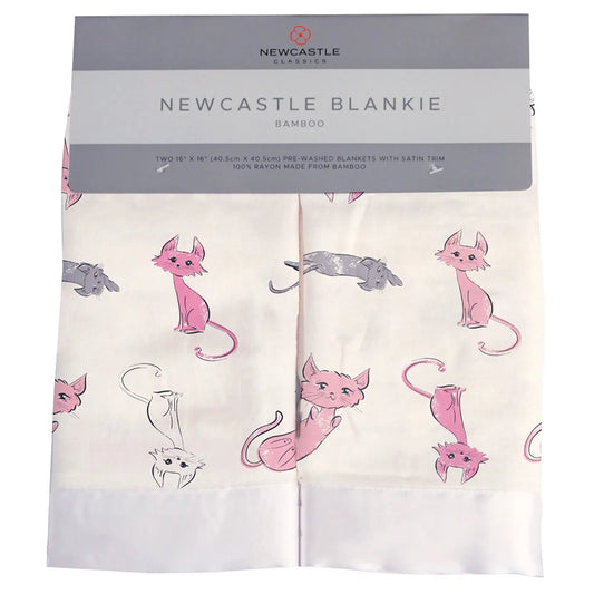 Security Blanket 2PK | Bamboo Fabric - Playful Kitty Newcastle Classics