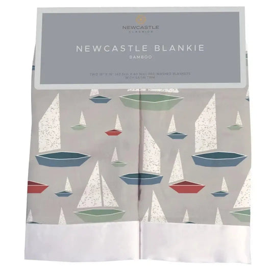 Security Blanket 2PK | Bamboo Fabric - Sailboats Newcastle Classics