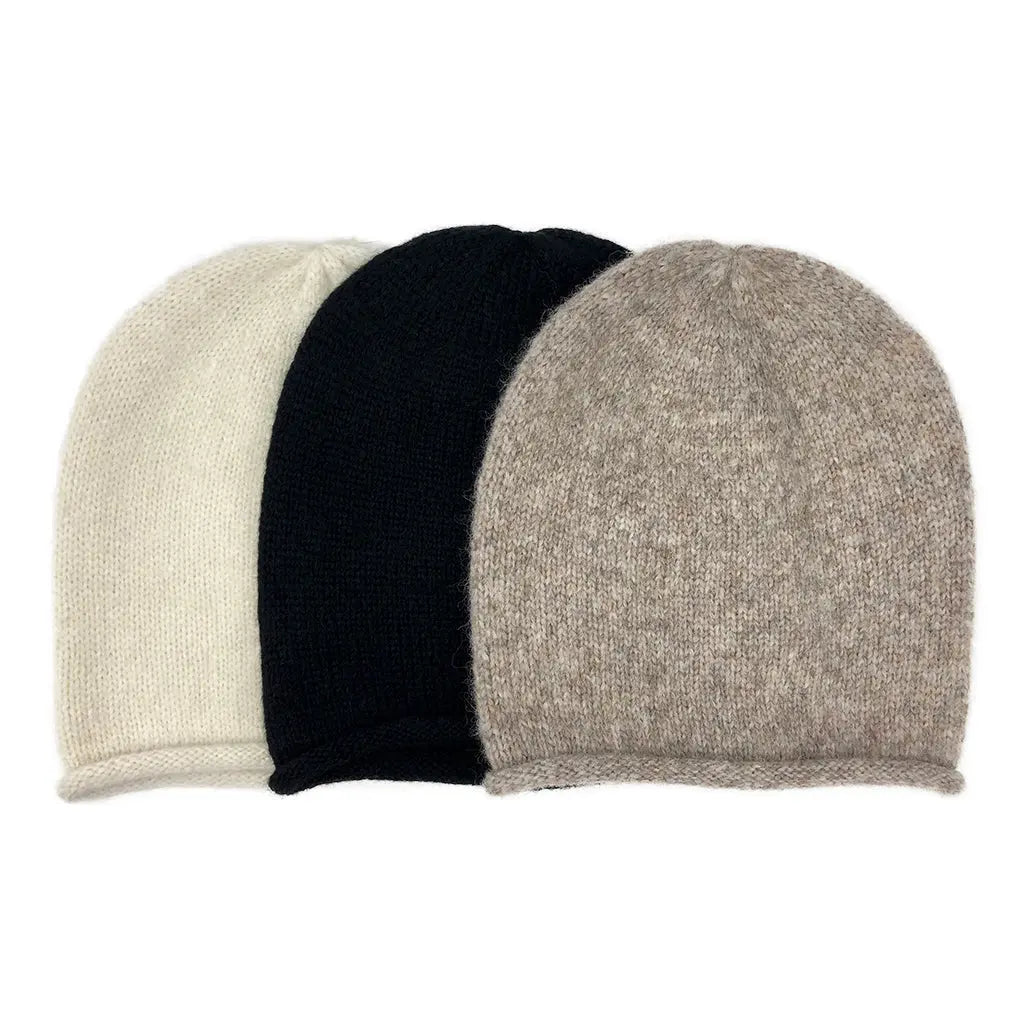 Snow Essential Knit Alpaca Beanie | Ethical Style SLATE + SALT