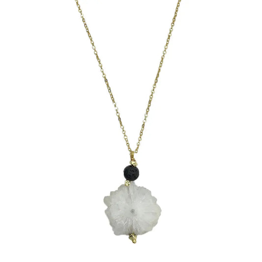 Solar Quartz Lava Necklace TARA Projects