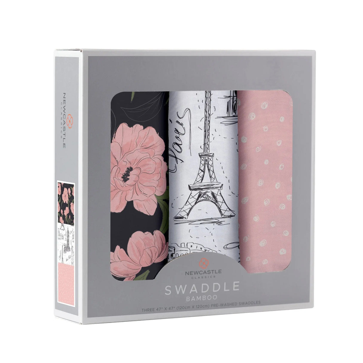 Swaddle 3PK | Bamboo Muslin - London, Paris, New York Newcastle Classics
