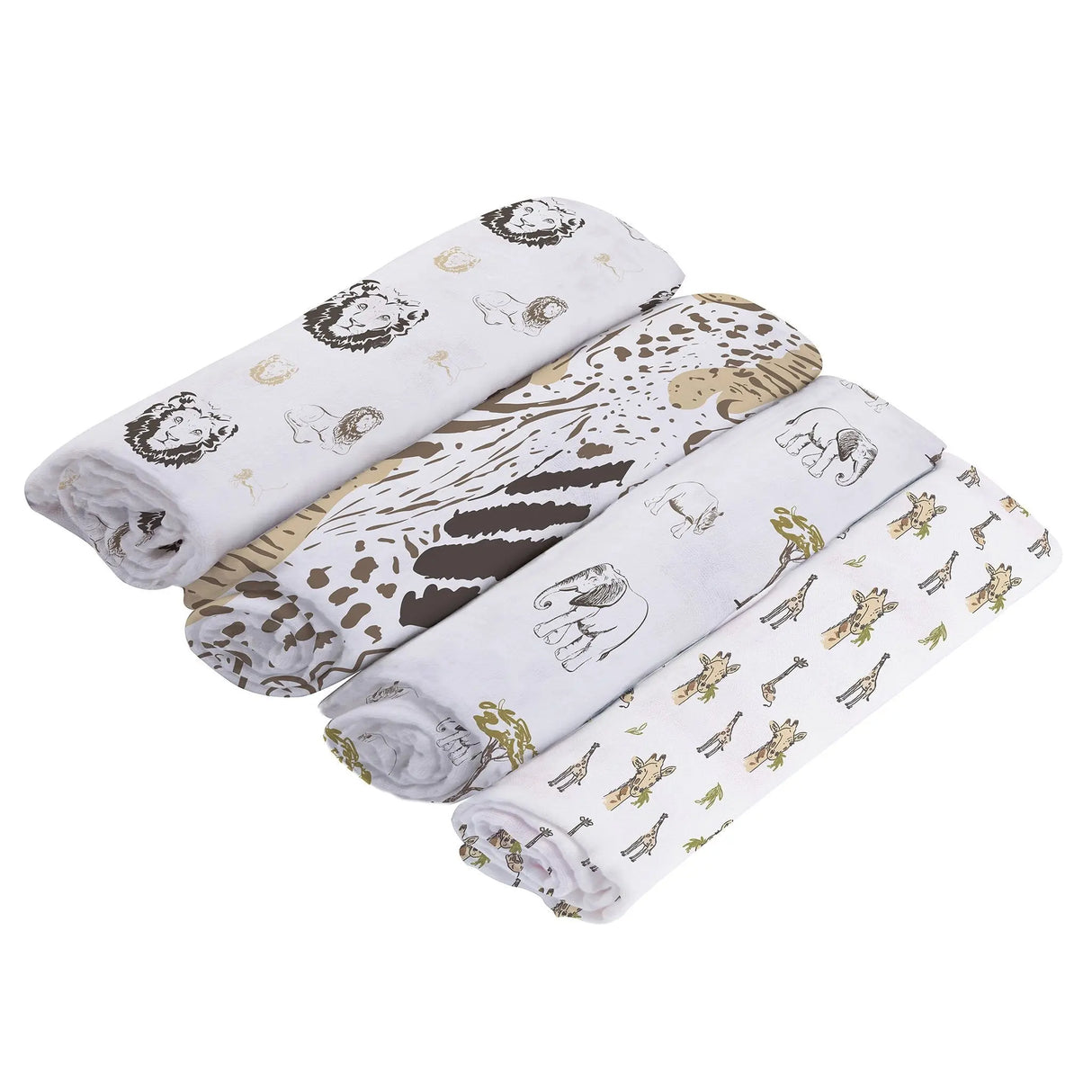 Swaddle 4PK | Bamboo Muslin  - On The Savannah Newcastle Classics