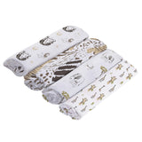 Swaddle 4PK | Bamboo Muslin  - On The Savannah Newcastle Classics