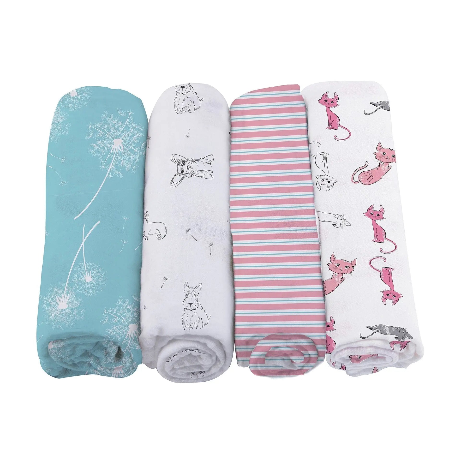 Swaddle 4PK | Bamboo Muslin - Dandelions Newcastle Classics