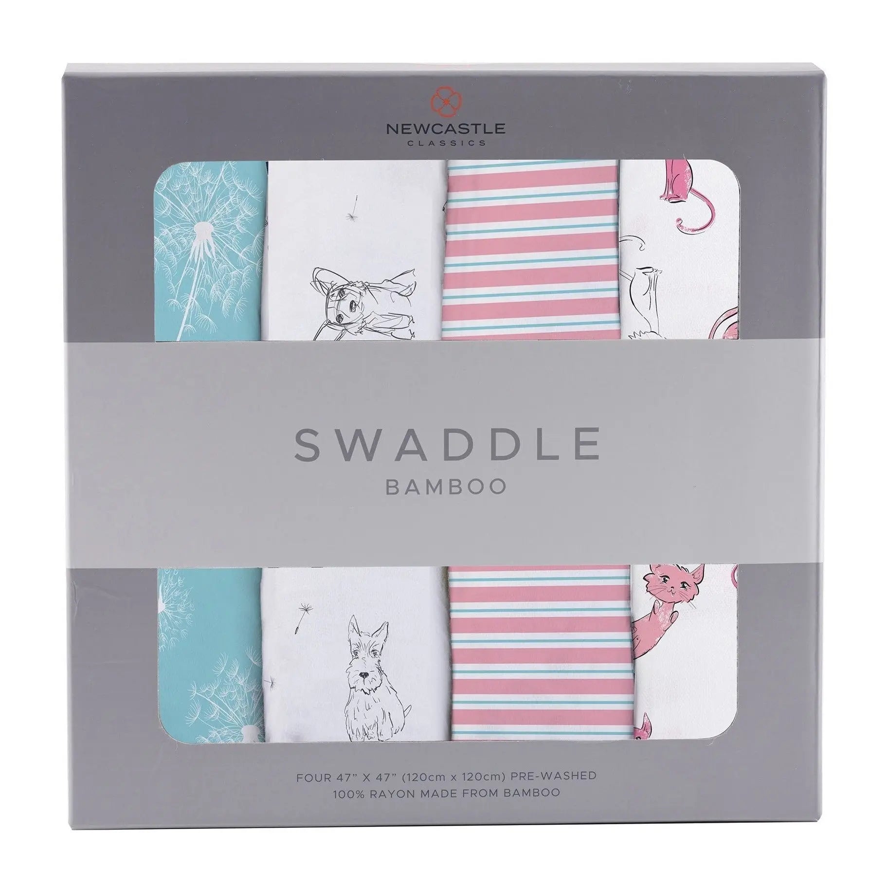 Swaddle 4PK | Bamboo Muslin - Dandelions Newcastle Classics