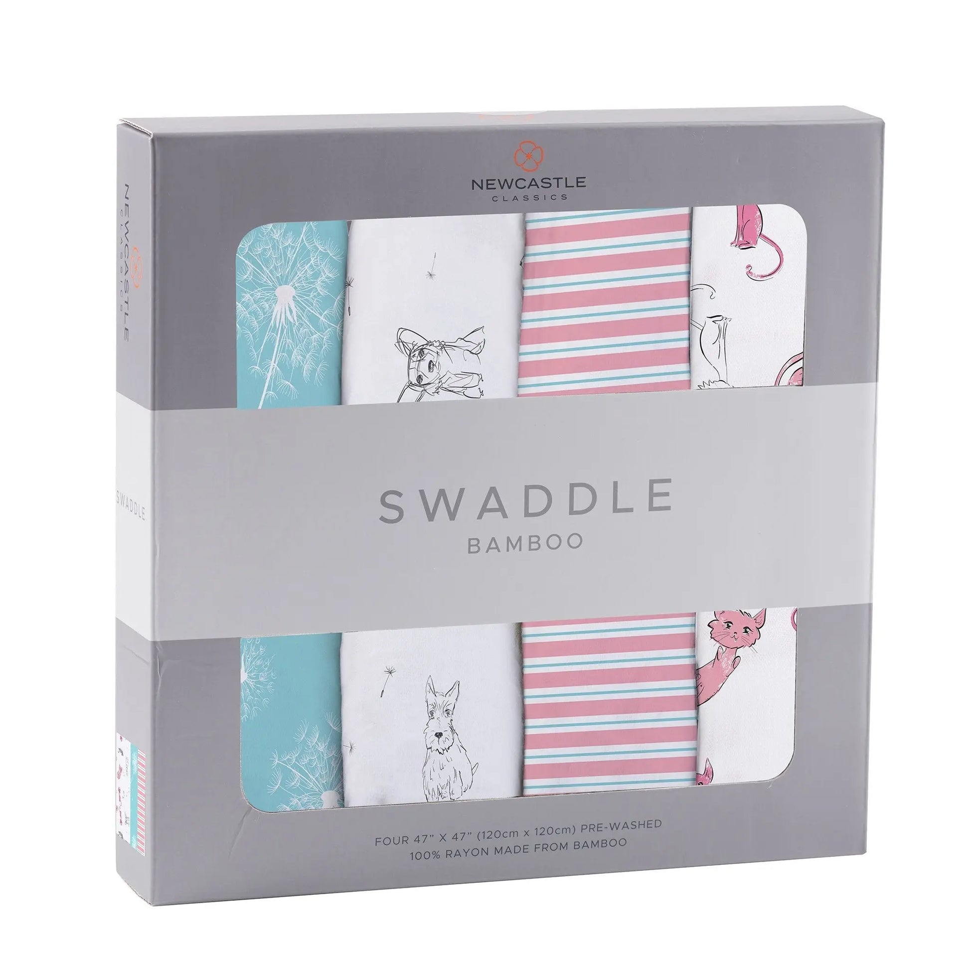 Swaddle 4PK | Bamboo Muslin - Dandelions Newcastle Classics