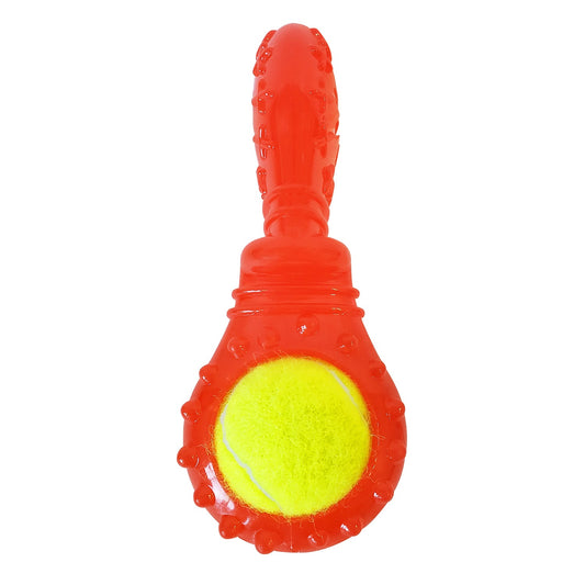 Eco-Friendly Squeaky TPR Tennis Ball Dog Toy with Treat Fill-0