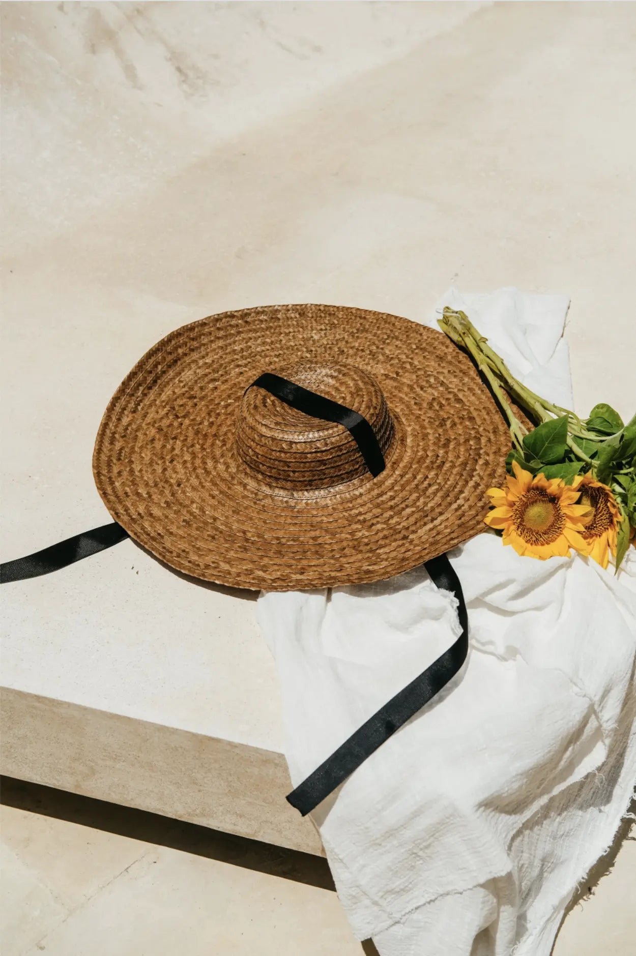 Tan Wide Brim Hat | Handmade in Bali Pink Haley
