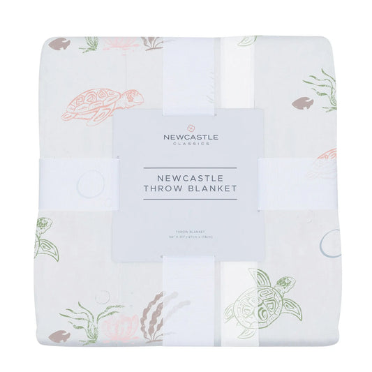 Throw Blanket | Bamboo Muslin - Turtles Newcastle Classics
