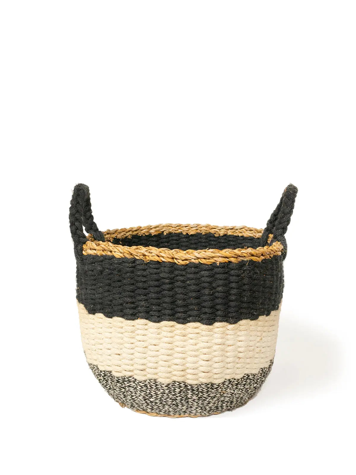 Ula Stripe Basket - Black KORISSA