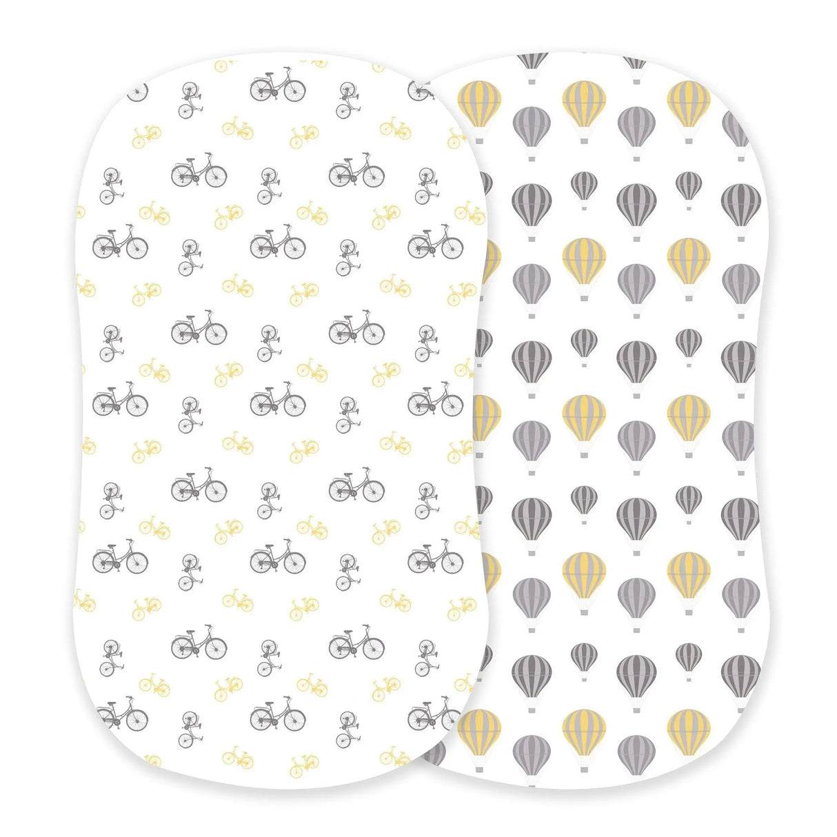 Vintage Bicycles and Hot Air Balloon Bamboo Changing Pad Cover/Bassinet Sheet Newcastle Classics