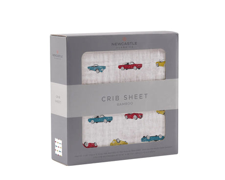 Vintage Muscle Cars Bamboo Muslin Crib Sheet Newcastle Classics