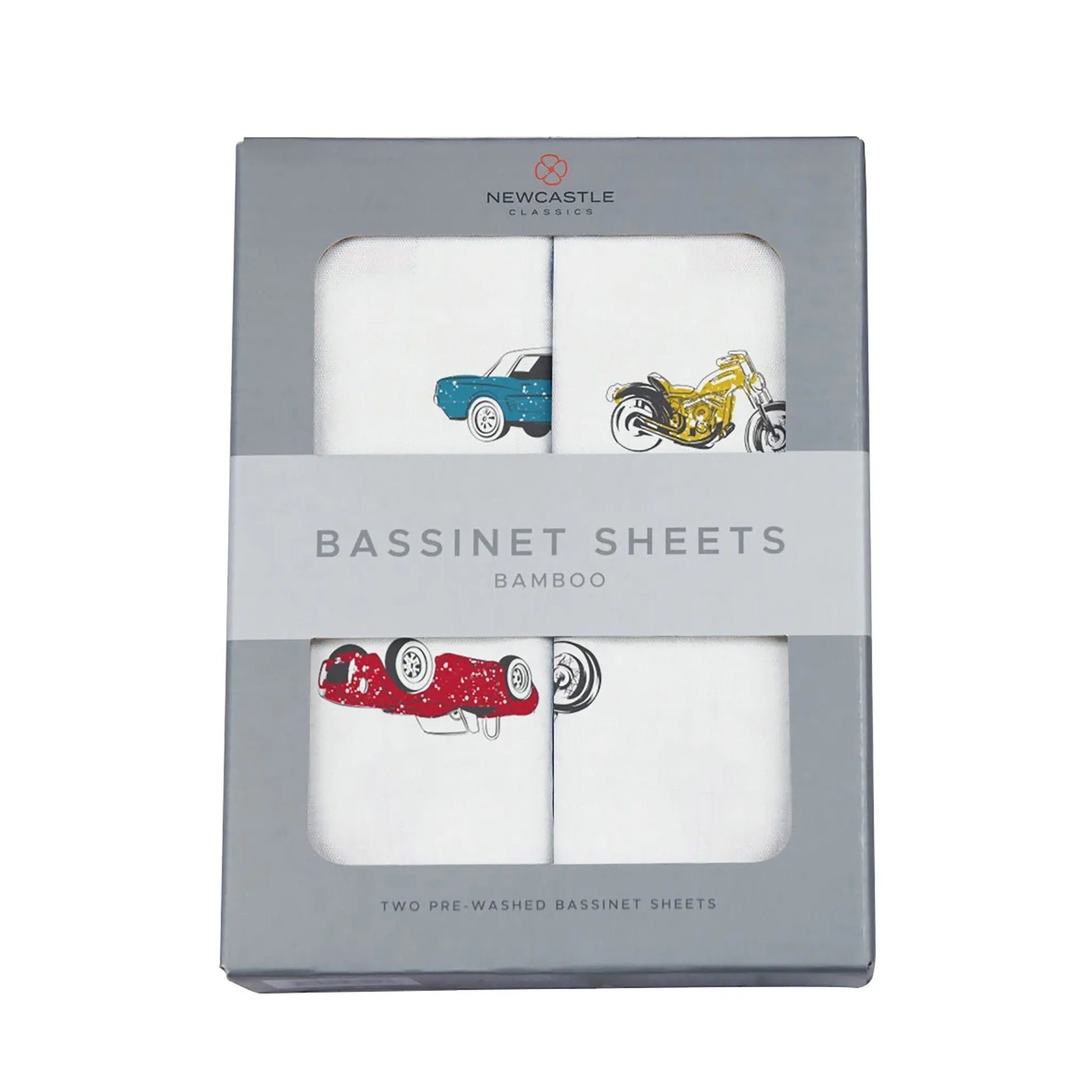 Vintage Muscle Cars and Vintage Motorcycles Bamboo Changing Pad Cover/Bassinet Sheets Newcastle Classics