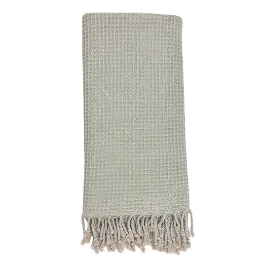 Waffle Weave Turkish Towel | 100% Natural Fibers SLATE + SALT