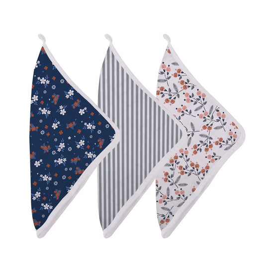 Washcloth 3PK | Bamboo Muslin - Florals Newcastle Classics