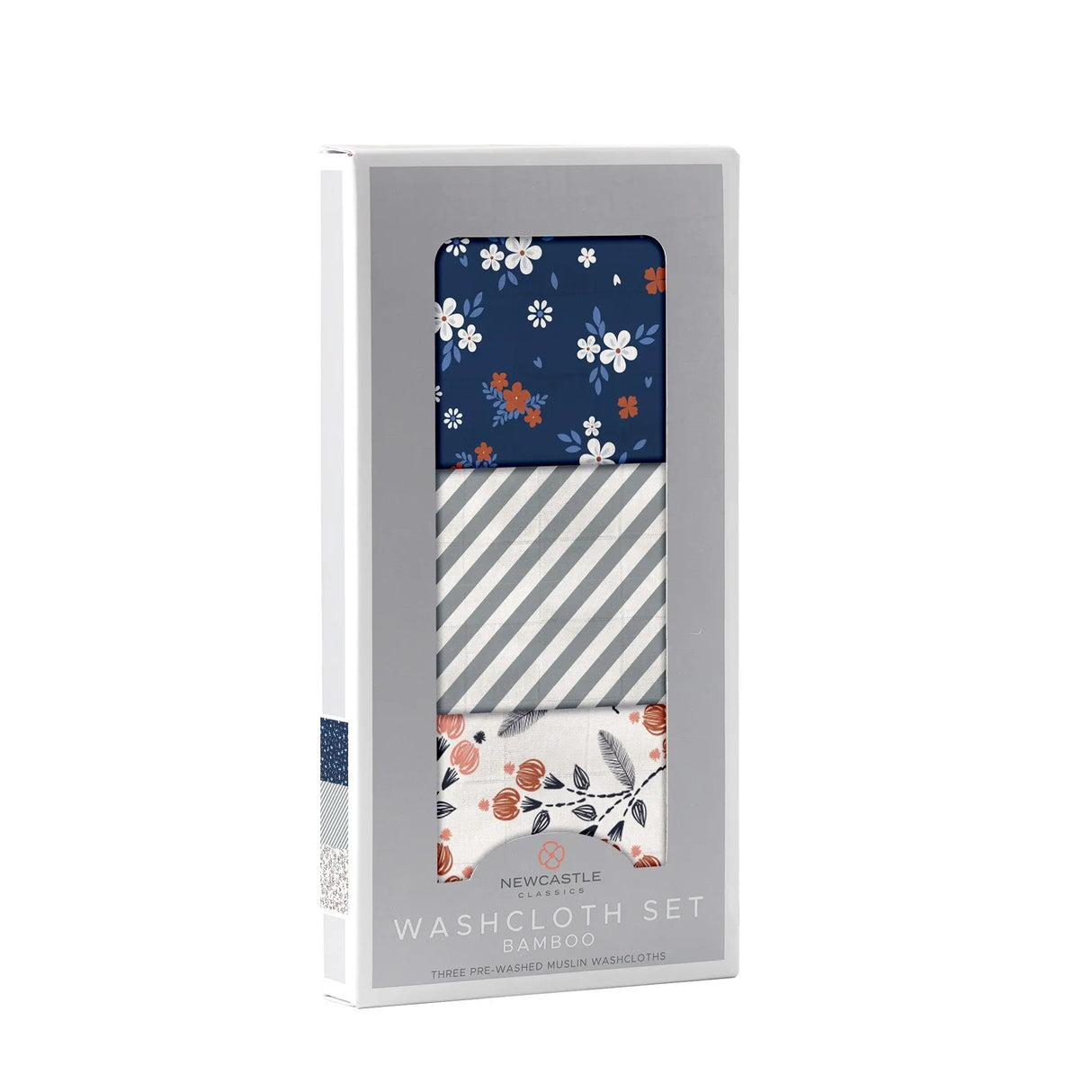 Washcloth 3PK | Bamboo Muslin - Florals Newcastle Classics