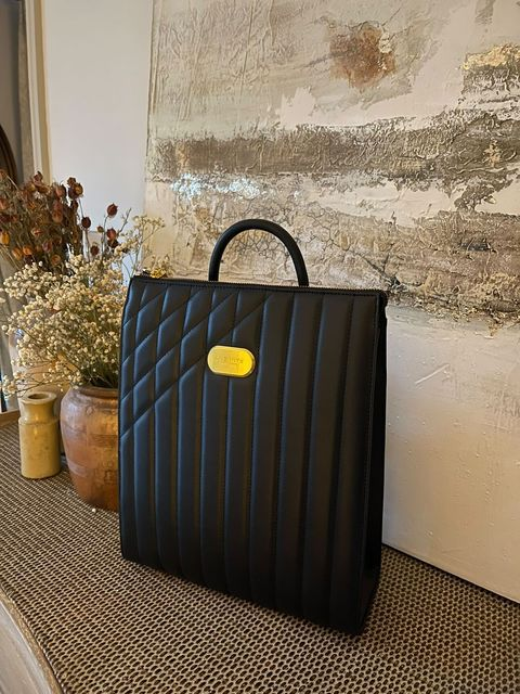 Black Laptop Backpack Bag | Vegan Leather-7