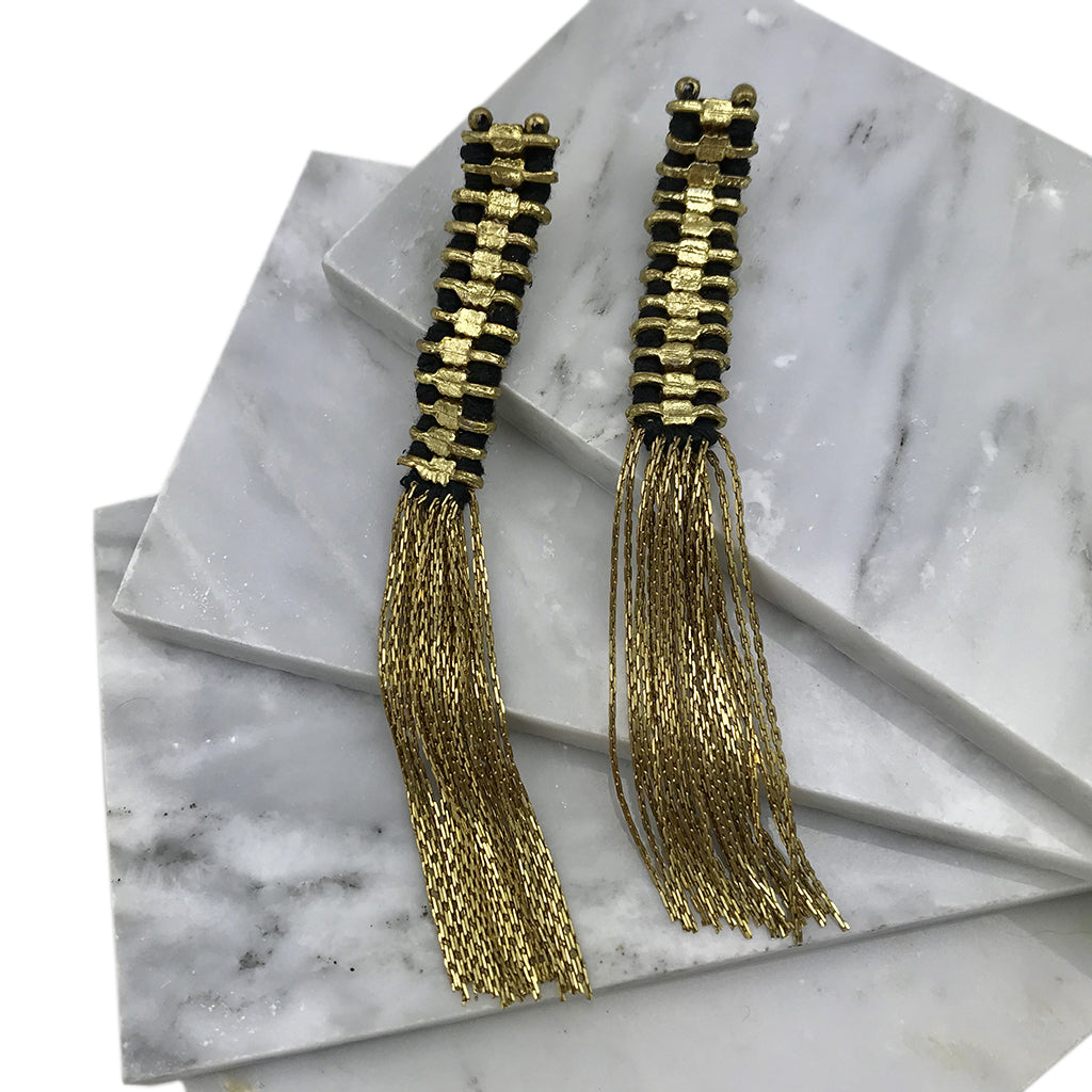 Earrings | Temple Tassel - Handmade-3