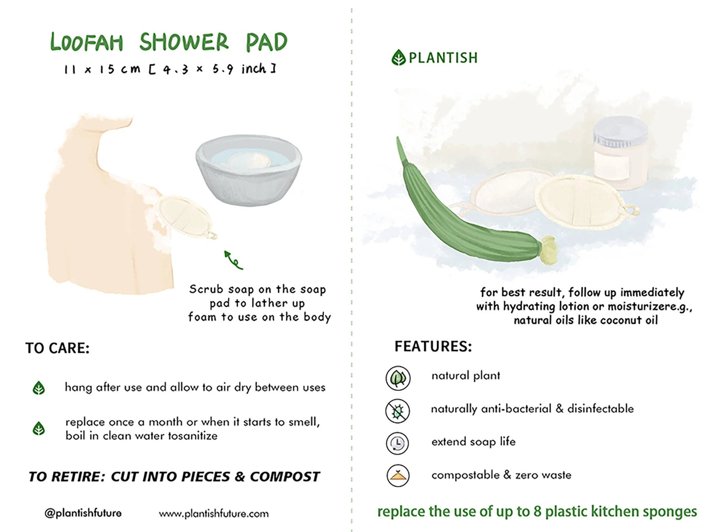 Large Loofah Shower Pad | Eco Friendly-6