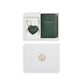 Green Passport Holder & Key Chain Gift Box | Vegan Leather-0