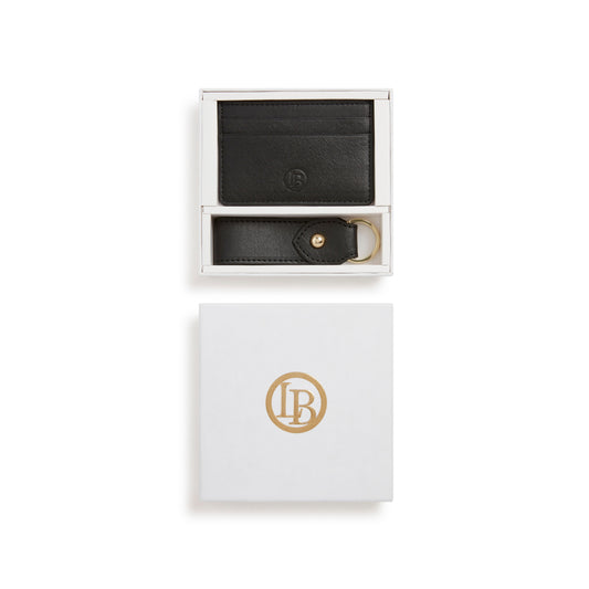 Juniper Black CC holder & Key chain Gift Box-0