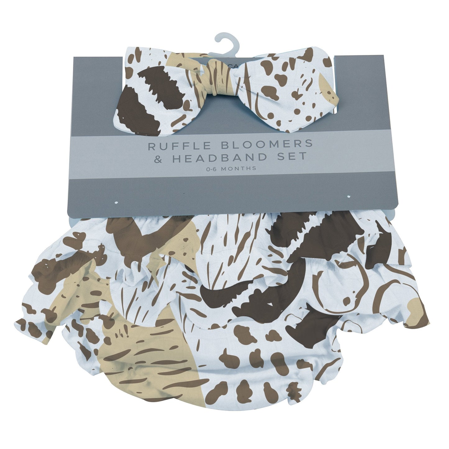 Baby Ruffle Bloomers & Headband Set | Animal Print -0