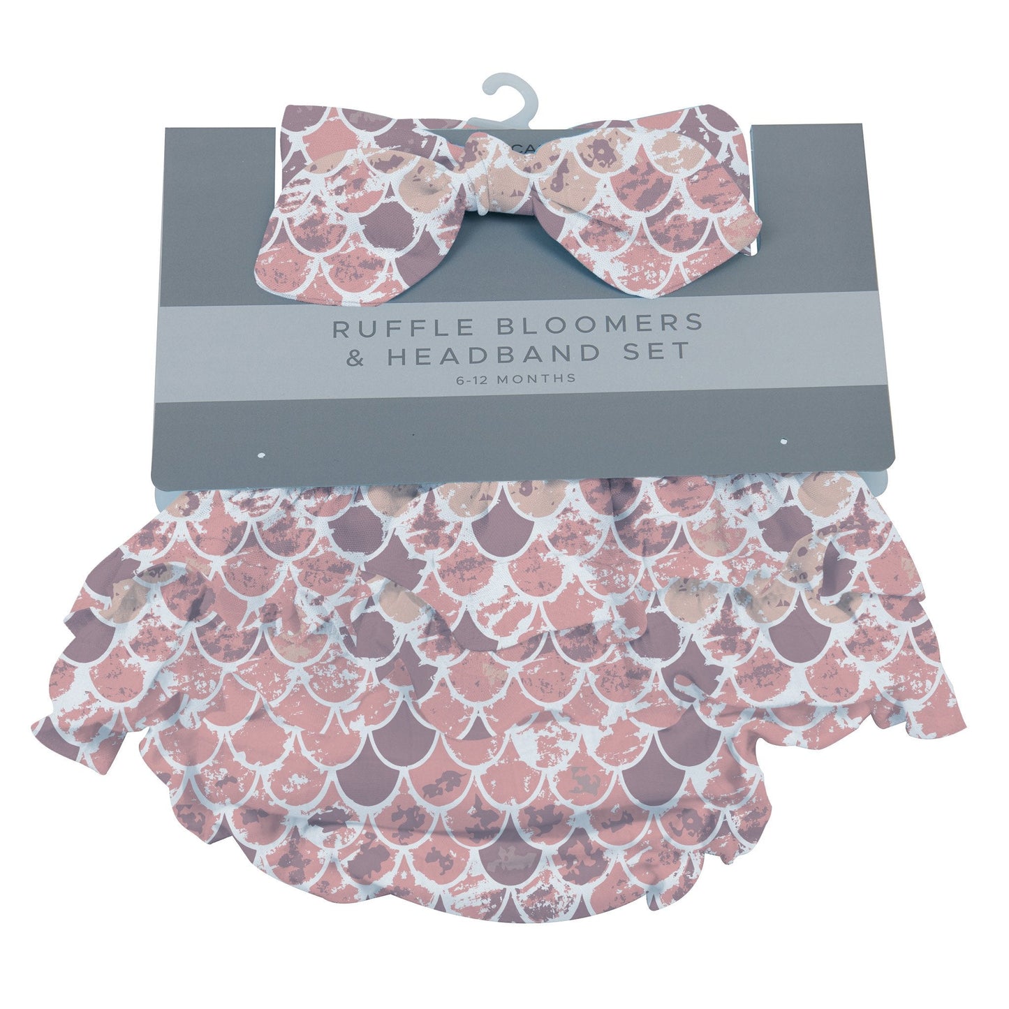 Baby Ruffle Bloomers & Headband Set | Pink Scales-1