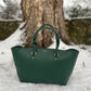 Green Tote Bag | Vegan Leather-5
