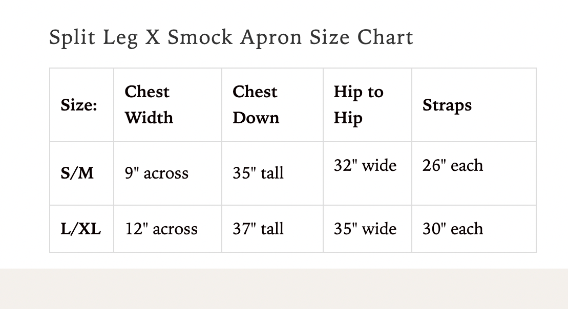 Split Leg Smock Apron Cross Back | Eco Friendly Textiles-11